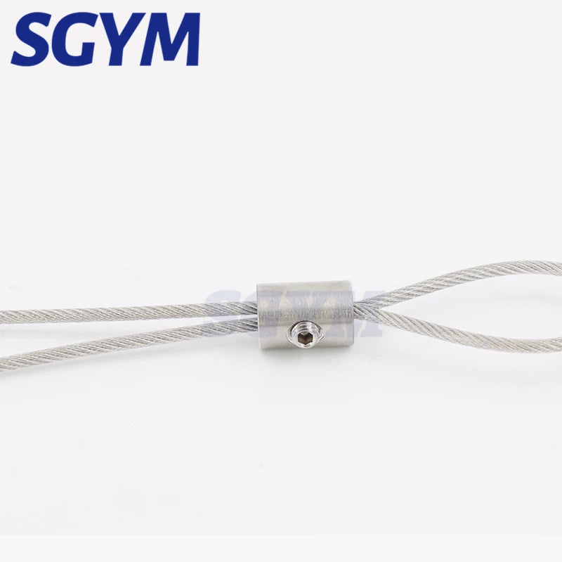 2pcs 304 stainless steel handscrew Clamp Wire Rope Clip with Hexagon Grub Screw Bolts buckle for 2 3 4 5 6 8 10 12mm steel wire