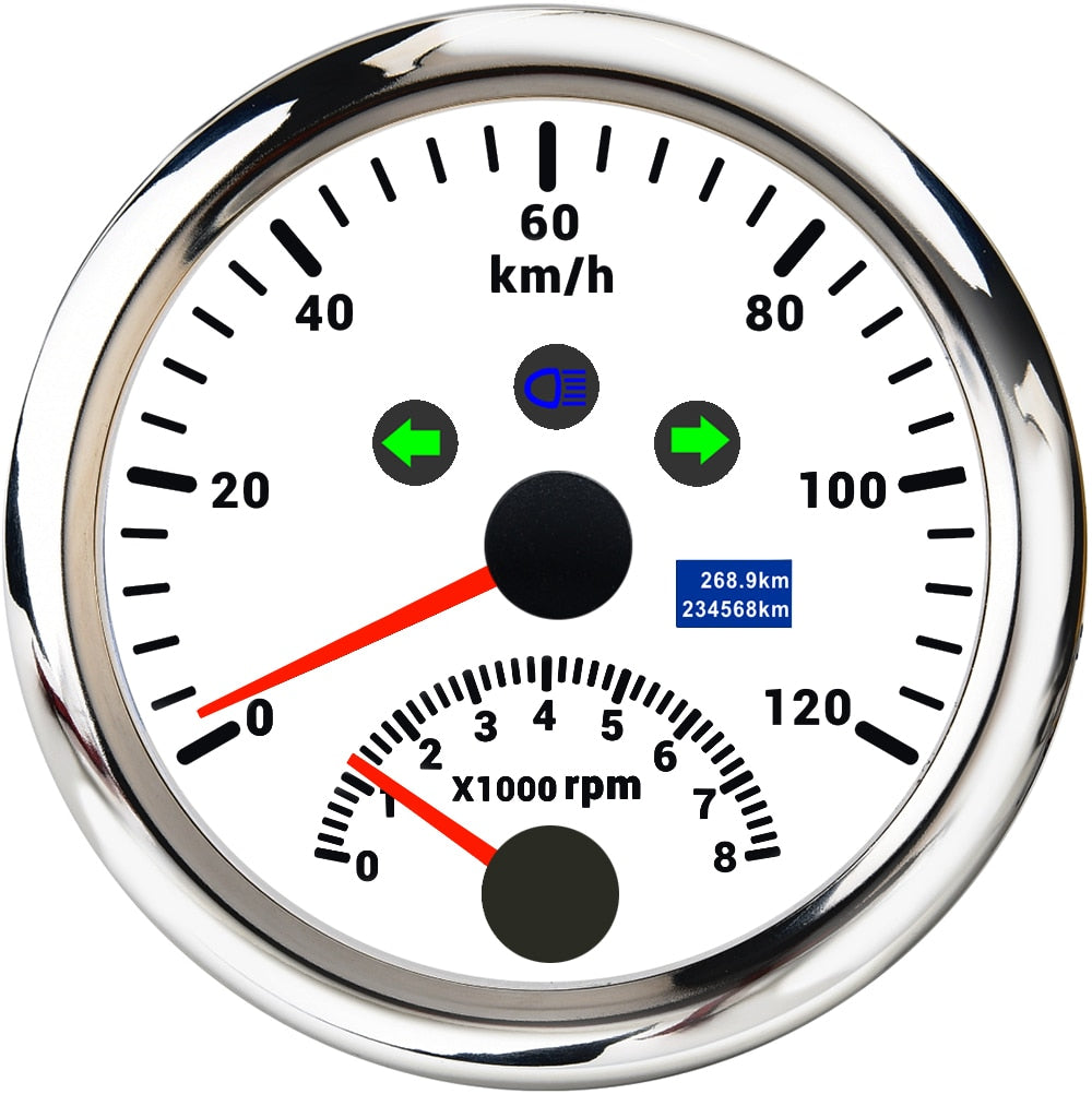 120 160 200 KM/H MPH 85MM GPS Speedometer With Car Tachometer 8000 RPM Velocimetro For Marine Car ATV UTV Motorcycle - KiwisLove