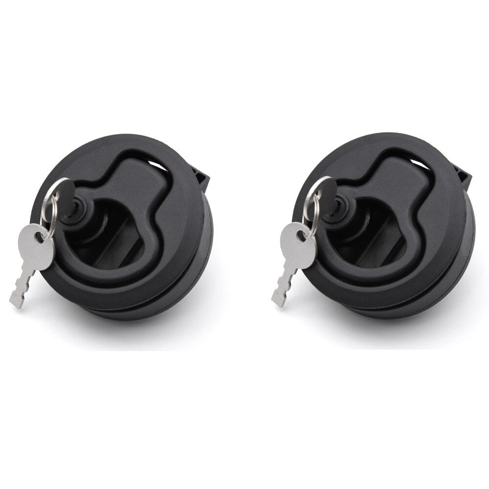 Boat Accessories Marine 10PCS Black Round Flush Mount Hatch Slam Latch Hatch 2inch With Keys For boats RV Yacht - KiwisLove