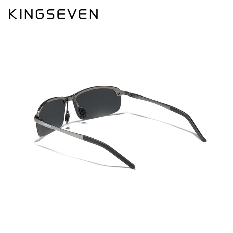 KINGSEVEN NEW Upgrade Fashion Men's Aluminum Sunglasses Polarized Rimless Simple Design Driving Sun Glasses Brand Men UV400 - KiwisLove