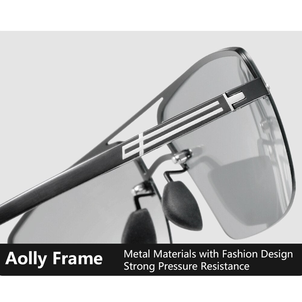 Sunglasses Men Photochromic Polarized Gradient Lens Anti-glare Driver Glasses For Male Day Night Vision Glasses Sunglasses 1912 - KiwisLove
