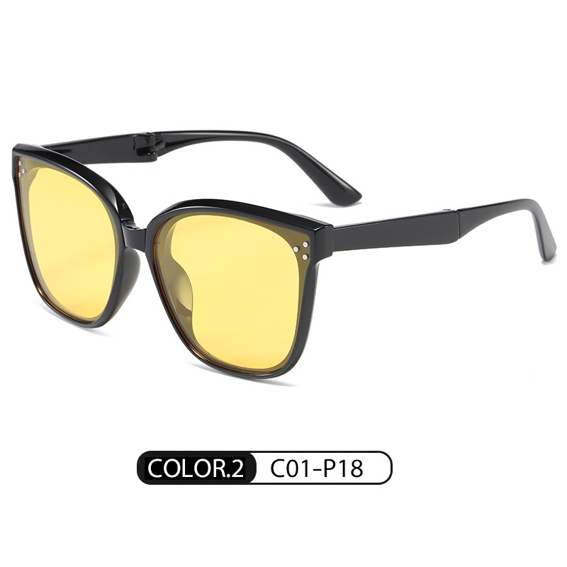 Men Sunglasses Folding Air Cushion TR90 Eyeglasses UV400 Protection Polarized Glasses Fashion Square Vintage Women Eyewear K7501 - KiwisLove