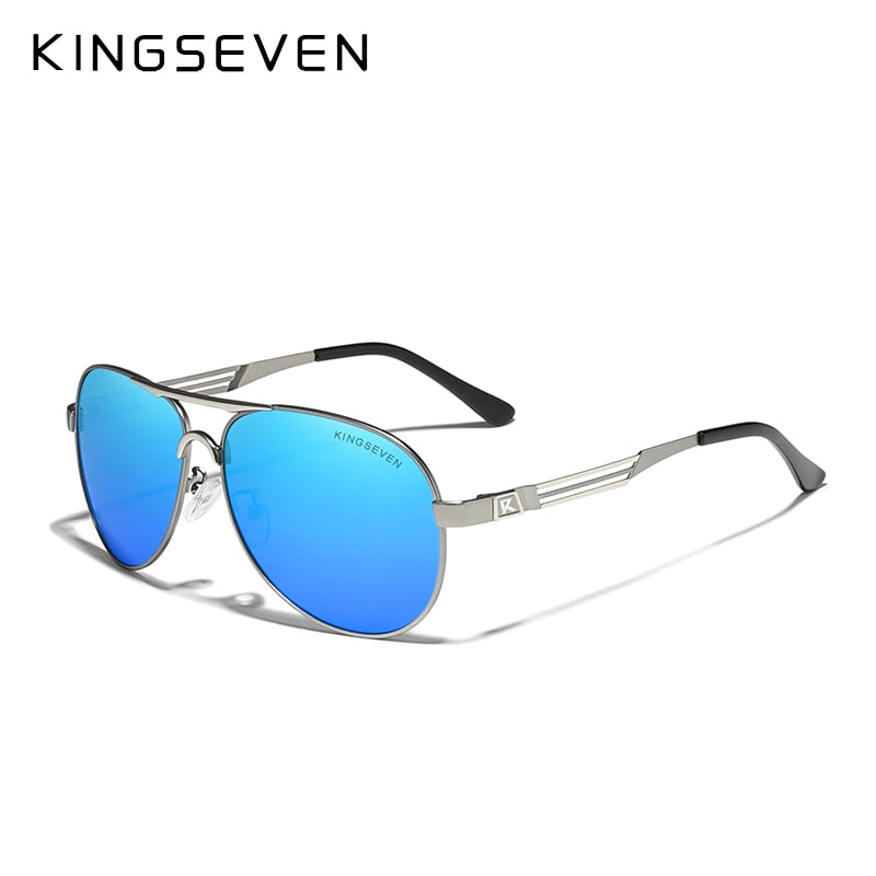 KINGSEVEN 2021 Stainless Steel Pilot Polarized Sunglasses Men Women Fashion Frame Male Sun Glasses For Driving Oculos de sol - KiwisLove