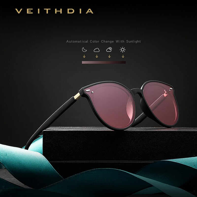 VEITHDIA Brand 2PCS Packs Aluminum Magnesium Photochromic Sunglasses Polarized UV400 Lens Eyewear Accessories Male Sun Glasses - KiwisLove