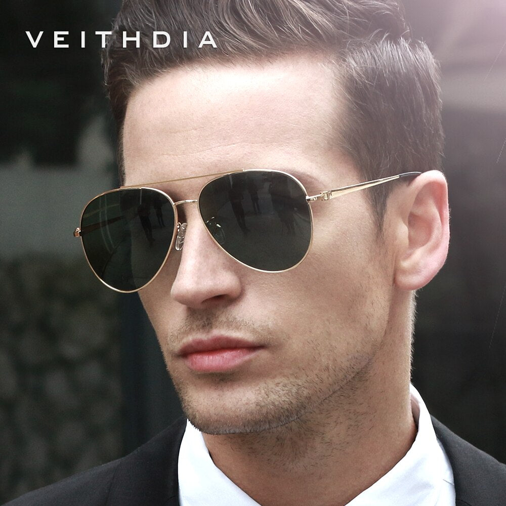 VEITHDIA Men Sunglasses Vintage Polarized UV400 Classic Fashion Unisex Sun Glasses Coating Lens Driving Eyewear For Women VT8259 - KiwisLove