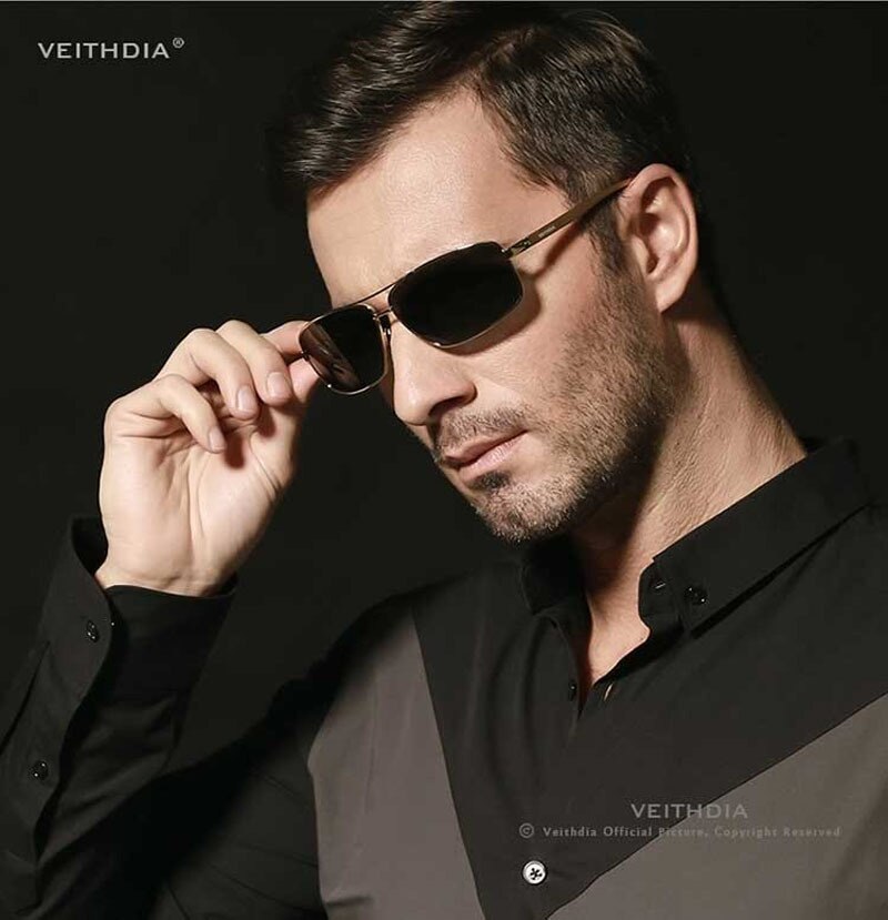 VEITHDIA Sunglasses Vintage Retro Brand Designer Men Polarized UV400 Outdoor Sports Classic Male Sun Glasses Eyewear V2458 - KiwisLove