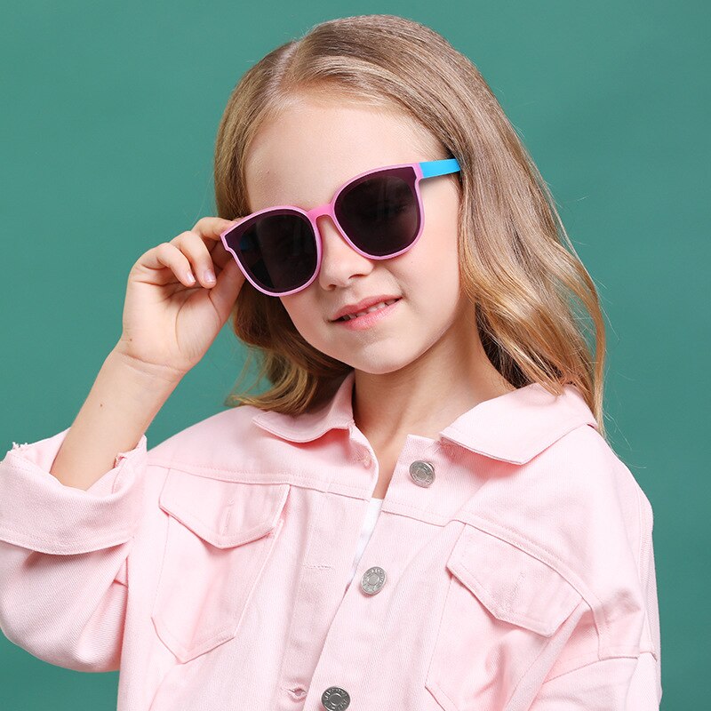 Kids Sunglasses Polarized Brand Sun Glasses For Boy Girl Children Carton Silicone Flexible Child Spectacles UV400  Eyewear 18065 - KiwisLove