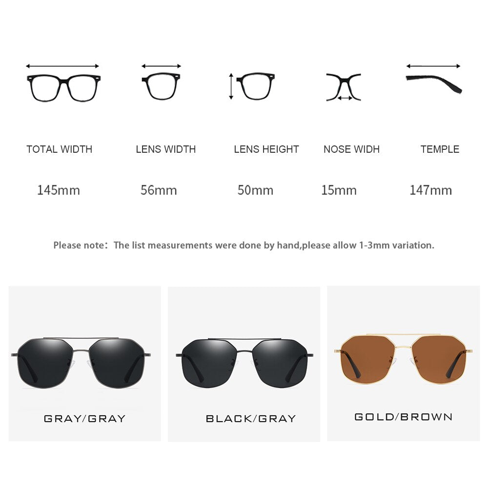 Sunglasses Men Outdoor Polarized Lens UV400 Luxury Crystal Vintage Fashion Driving Sun Glasses Eyewear For Women Female N58095 - KiwisLove