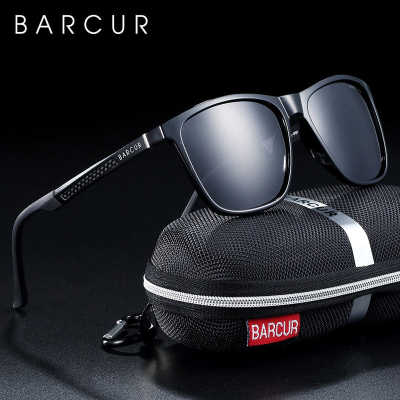 BARCUR Aluminium Magnesium Sun Glasses for Men TR90 Square Sunglasses Women Polarized Oculos De Sol Feminino - KiwisLove