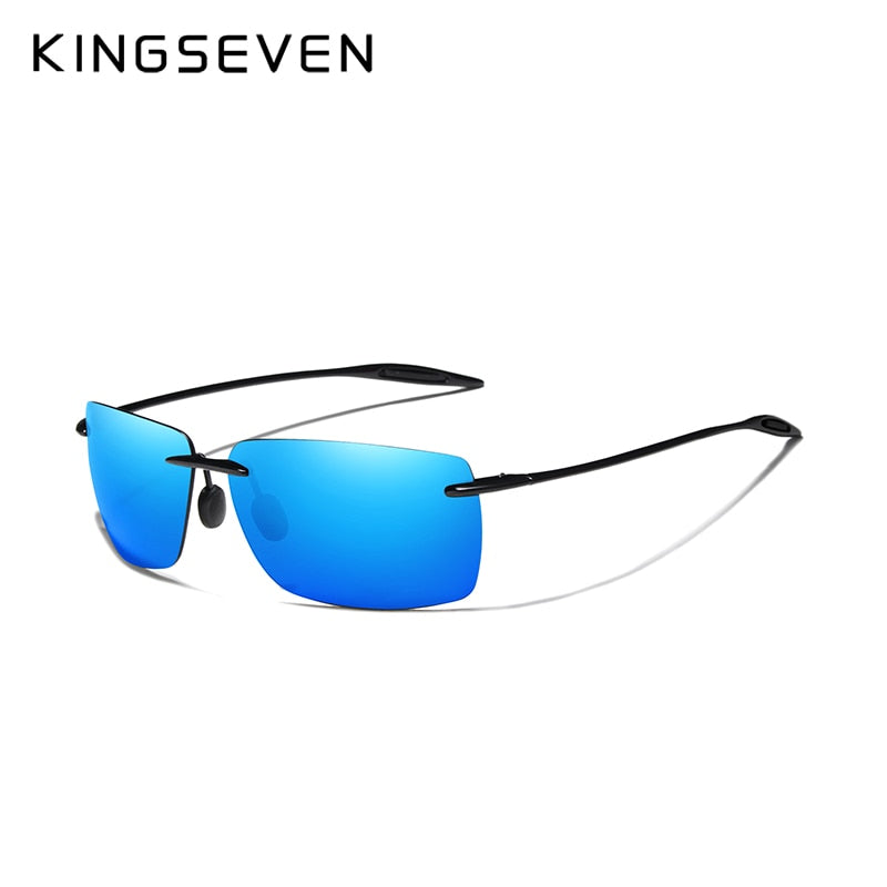 KINGSEVEN TR90 Rimless Sunglasses Men Ultralight High Quality Square Frameless Sun Glasses For Women Brand Designer Mirror Lens - KiwisLove