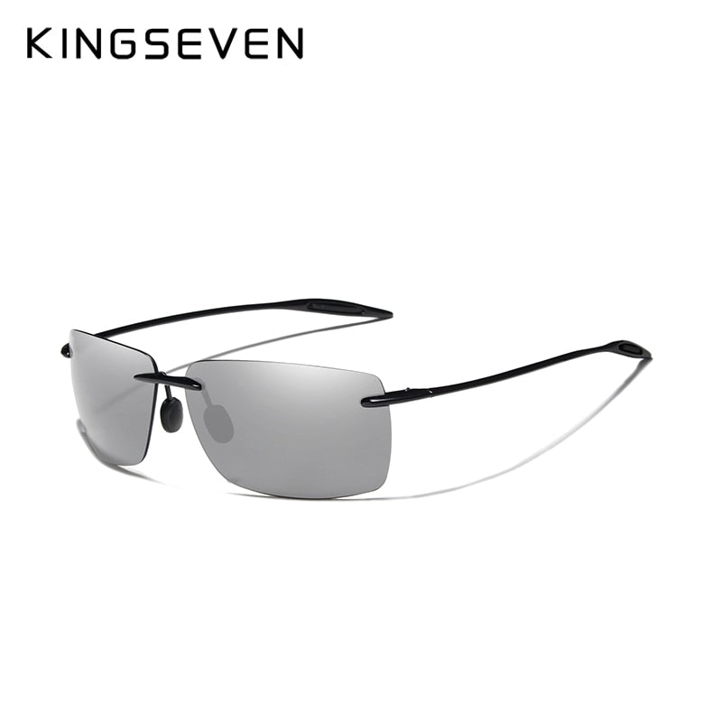 KINGSEVEN TR90 Rimless Sunglasses Men Ultralight High Quality Square Frameless Sun Glasses For Women Brand Designer Mirror Lens - KiwisLove