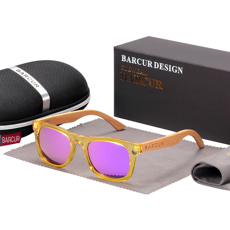BARCUR Polarized kids sunglasses Boy Girl Fashion Wood Sun glasses UV400 Eyewear Oculos Gafas De Sol - KiwisLove