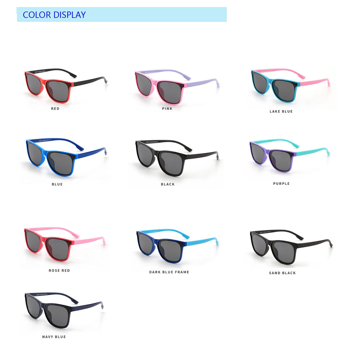 Kids Sunglasses Polarized Lenses Classic Brand Designer Sun Glasses Fashion Boy Girl Cute UV400 Protection Vintage Eyewear 8274 - KiwisLove