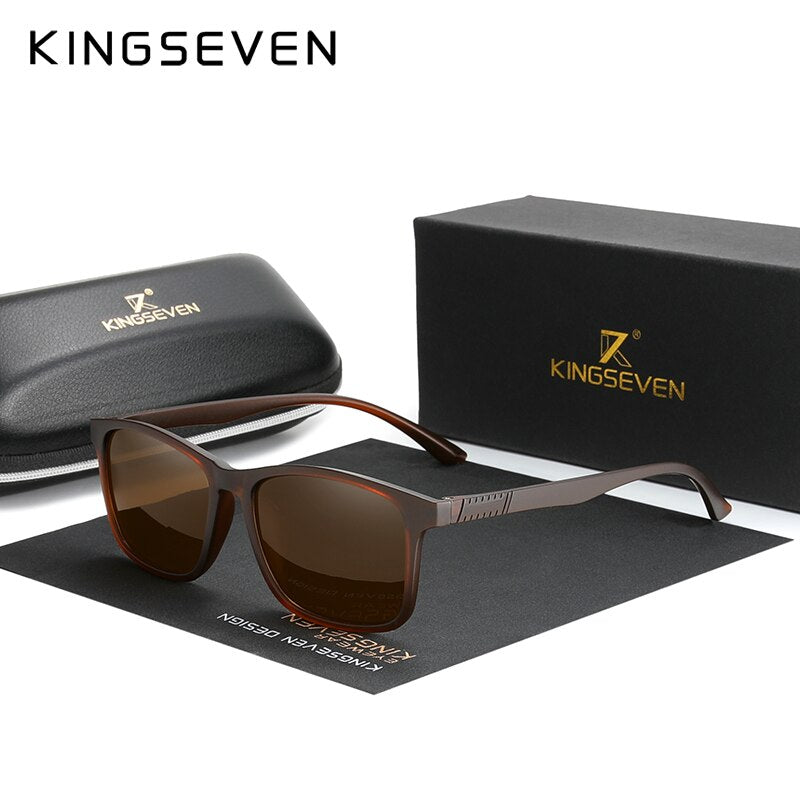 KINGSEVEN SQUARE Ultra Light TR90 Sunglasses Men Polarized Cat.3 1.1mm Thickness Lens Driving Sun Glasses Women Sports Eyewear - KiwisLove