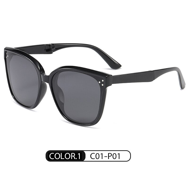 Men Sunglasses Folding Air Cushion TR90 Eyeglasses UV400 Protection Polarized Glasses Fashion Square Vintage Women Eyewear K7501 - KiwisLove