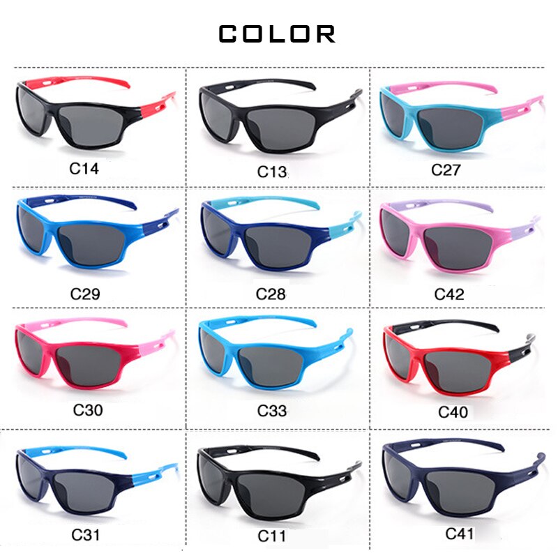 Sunglasses Kids Polarized Classic For Babies Children's Sports Sun Glasses UV400 Protection Boy Girl Cute Vintage Eyewear S8303 - KiwisLove