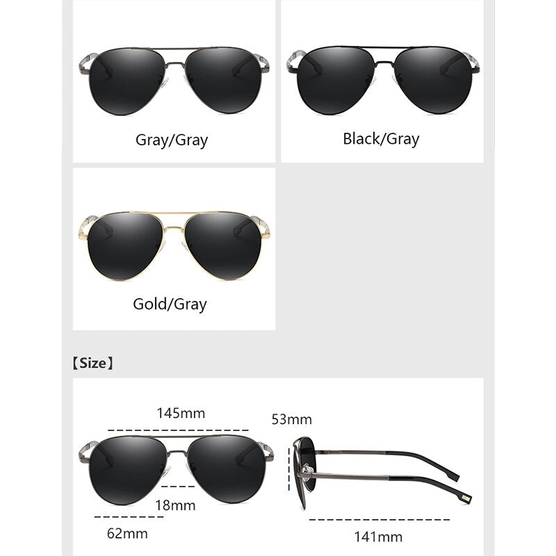 Men's Sunglasses Brand Designer Pilot Polarized UV400 Male Sun Glasses Eyeglasses Sports Outdoor Drive For Male/Female N63928 - KiwisLove