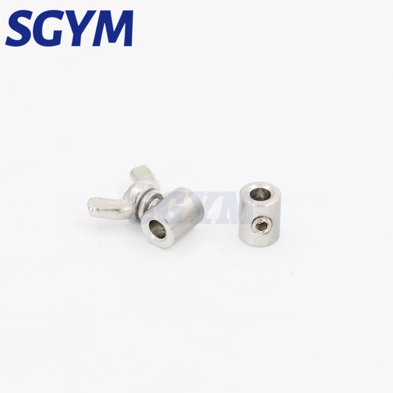 10pcs 2mm/3mm/5mm/6mm/8mm/10mm 304 stainless steel rope manual lock catch fasteners butterfly buckle for steel wire rope