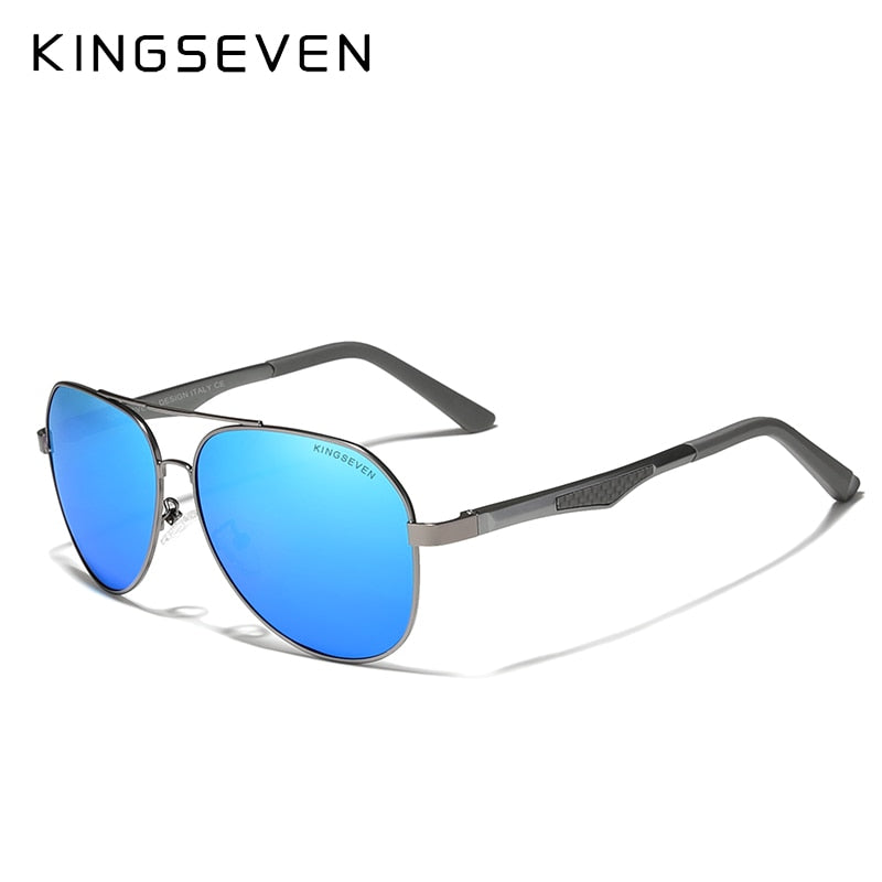 KINGSEVEN 2021 Driving Men's Polarized Sunglasses Aluminum Temples Pilot Sun Glasses For Men UV400 Anti-Glare Retro Eyewear - KiwisLove