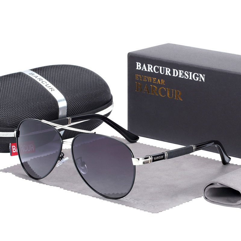 BARCUR Pilot Sunglasses Male Polarized Sun Glasses Men Sports Eyewear Lunette De Soleil Homme - KiwisLove