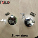2PCS Stainless Steel Flush Mount Hatchs Flush Pull Latch Marine Lock Boat Deck Hatchs with Key fit Marine yacht RV Ship - KiwisLove