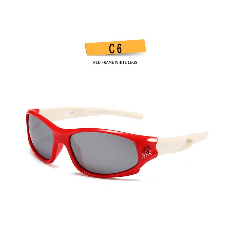 Kids Sunglasses Polarized Silicone Riding Children's Sun Glasses Boys Girls Glasses Cool Outdoor Sports Eyeglasses UV400 D816 - KiwisLove
