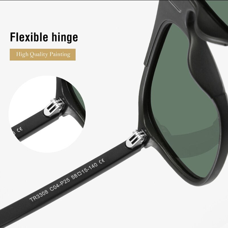 Fashion Sunglasses Men Women Pilot Sun Glasses TR90 Polarized UV400 Lens Outdoor Driving Vintage Eyewear For Male/Female 3308 - KiwisLove