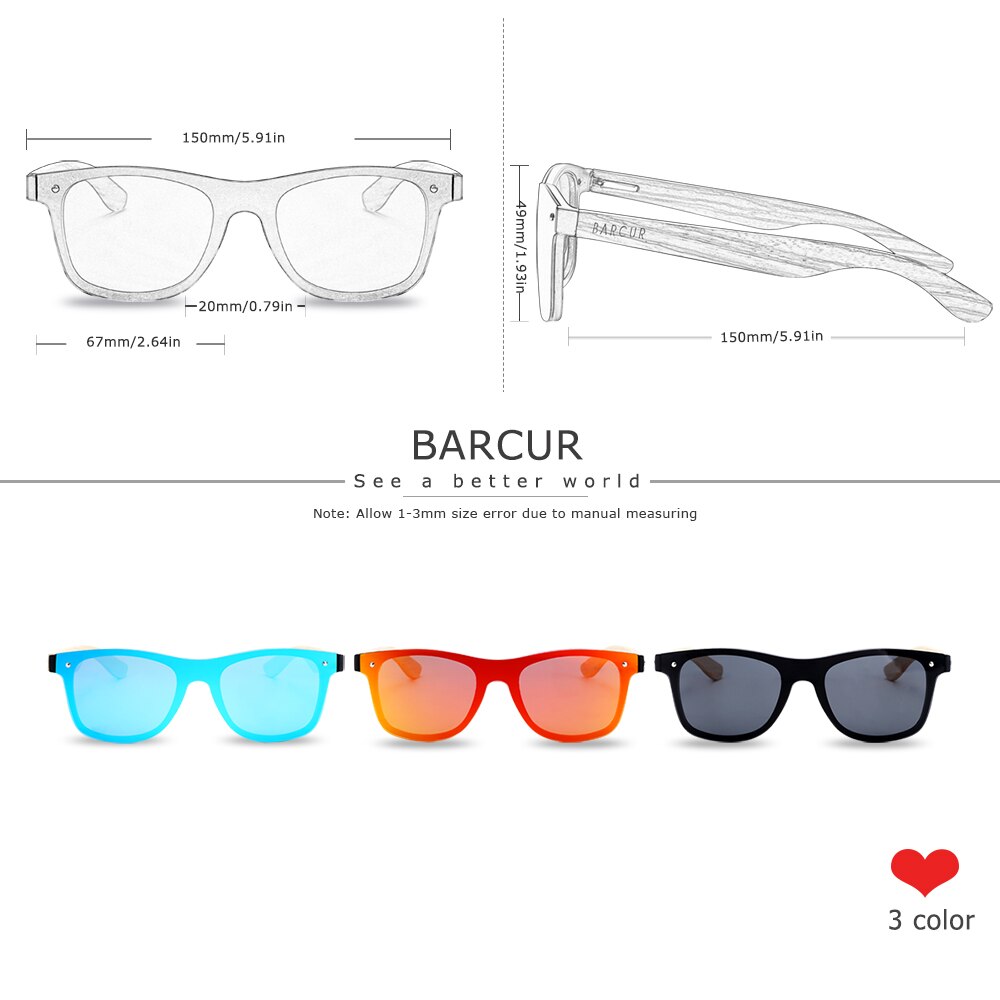 BARCUR Luxury Vintage Sun Shade Men Wooden Sunglasses UV400 Protection Fashion Square Sun Glasses Women - KiwisLove