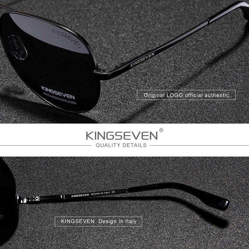 KINGSEVEN Brand Men Aluminum Sunglasses 2022 New Polarized UV400 Mirror Male Sun Glasses Women For Men Oculos de sol 7735 - KiwisLove