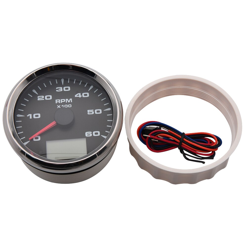 85mm Instrument Panel Tachometer Gauge 0-6000RPM,0-8000RPM Waterproof Marine Car Tacho Meter Speed Ratio with Hour meter 9-32V - KiwisLove