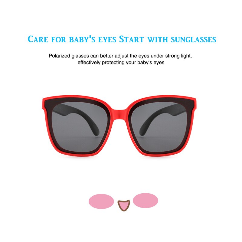 Children Kids Sunglasses Fashion Vintage Boys Girls Baby Sun Glasses UV400 Eyewear Cool Classic Square Polarized Lens S8282 - KiwisLove