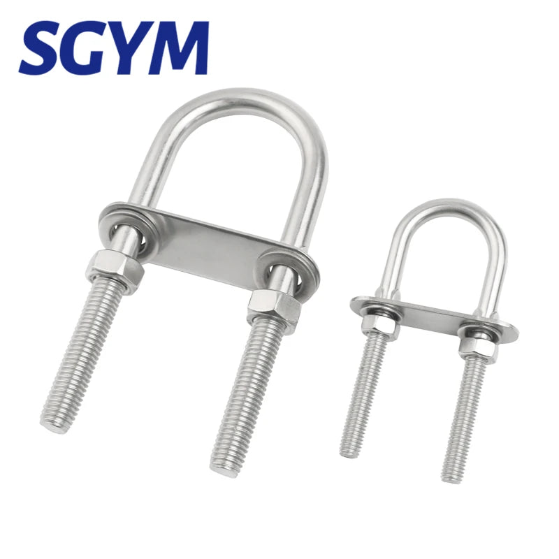 Hot 1pcs M4 M5 M6 M8 M10 M12 U Bolt 26mm 30mm 50mm Inner Width U-Bolt with Nuts Frame Straps 304 Stainless Steel Fastener