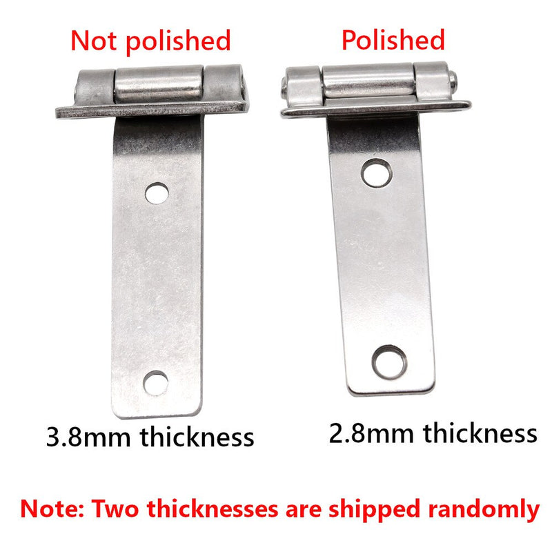 High Polished Solid Forged Stainless steel T Type Container Hinges for wooden cases Door Hinge marine boat accessories 2pcs - KiwisLove