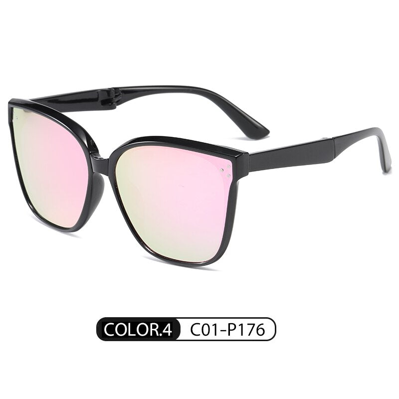 Men Sunglasses Folding Air Cushion TR90 Eyeglasses UV400 Protection Polarized Glasses Fashion Square Vintage Women Eyewear K7501 - KiwisLove