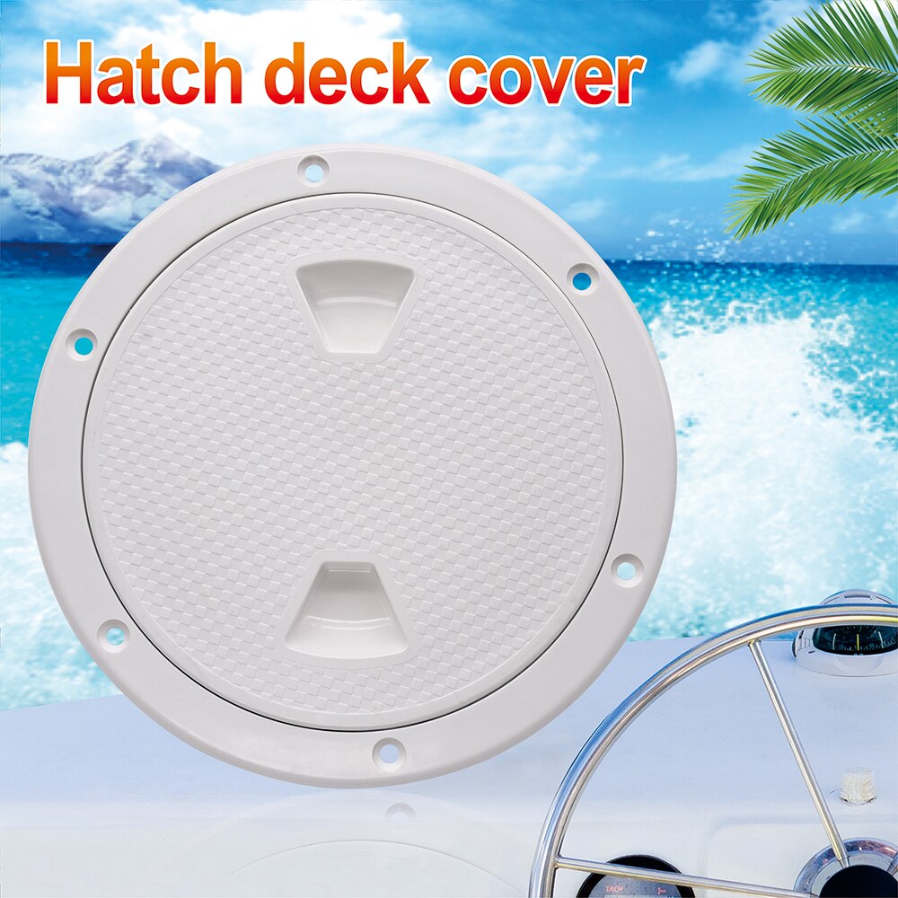 ABS Round Deck Inspection Access Hatch Cover Plastic White Boat Screw Out Deck Inspection Plate For Boat Yacht Marine 4/6/8 inch - KiwisLove