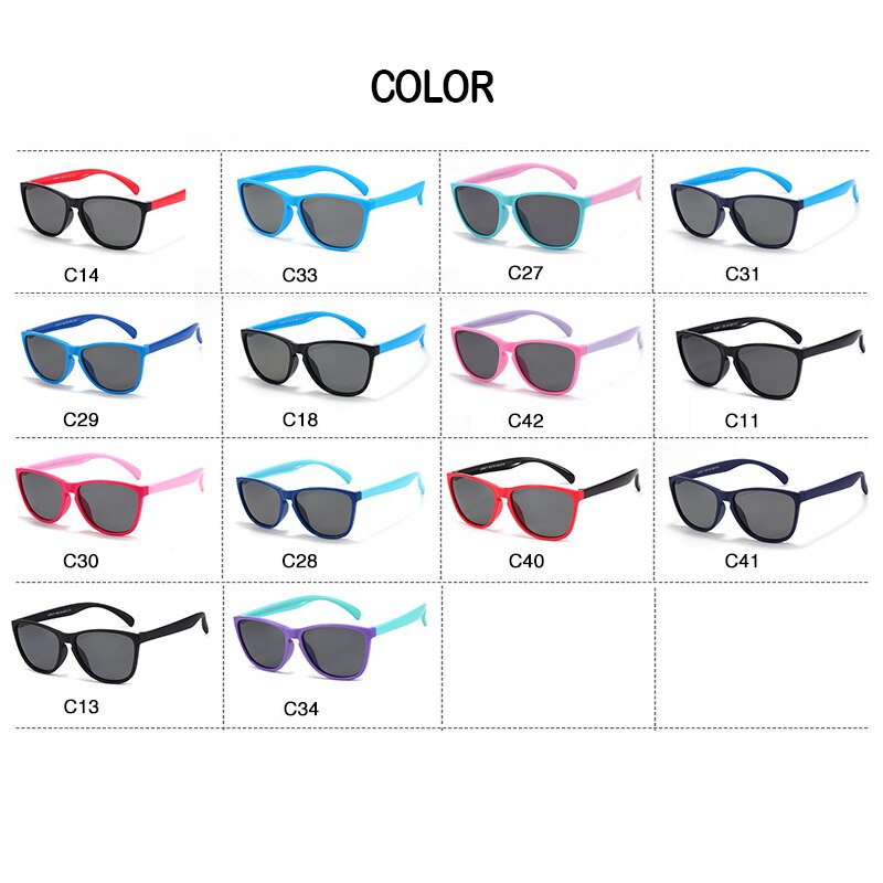 Kids Sunglasses Fashion Vintage Boys Girls Baby Children Sun Glasses UV400 Eyewear Cool Classic Sport Square Polarized Lens 8304 - KiwisLove