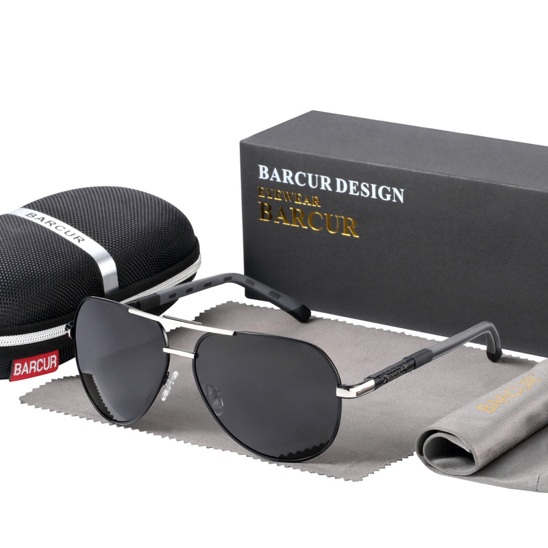 BARCUR Aluminum Magnesium Night Vision Sunglasses Male Fashion Night Vision Accessories For Men - KiwisLove