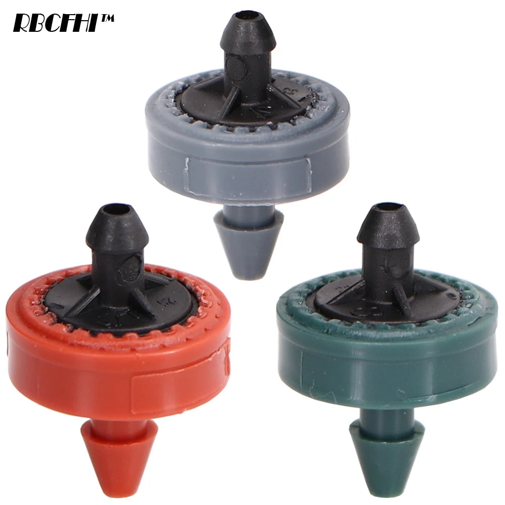 50PCS 2L 4L 8L/H Pressure Compensation Dropper Agricultura Irrigation Emitter Garden Drip for 1/4' PE Hose Greenhouse Watering