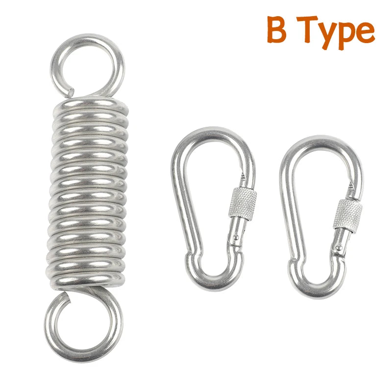 304 Stainless Steel Heavy Duty Hanging Kit Spring Hook 360 Degree Spinning for Punching Bags Rocking Seat Swing Hammock