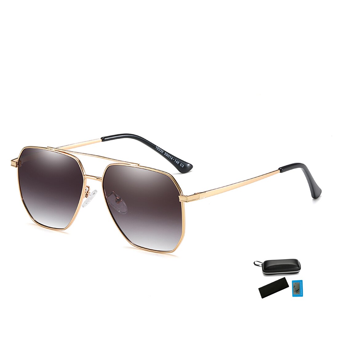 Polarized Sunglasses Mens/Women Driving Gradient Lens Sun Glasses Metal Frame Goggles UV400 Anti-Glare Eyewear For Male N19335 - KiwisLove