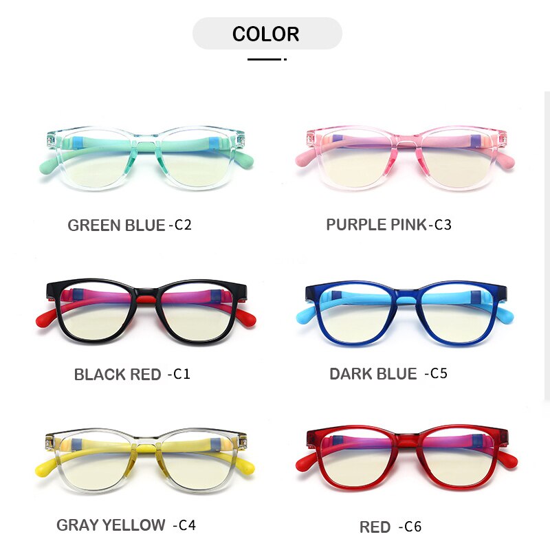 Anti-Blue Light Kids Glasses Optical Frame Children Boys Girls Computer Transparent Blocking Anti Reflective Glasses 8509 - KiwisLove