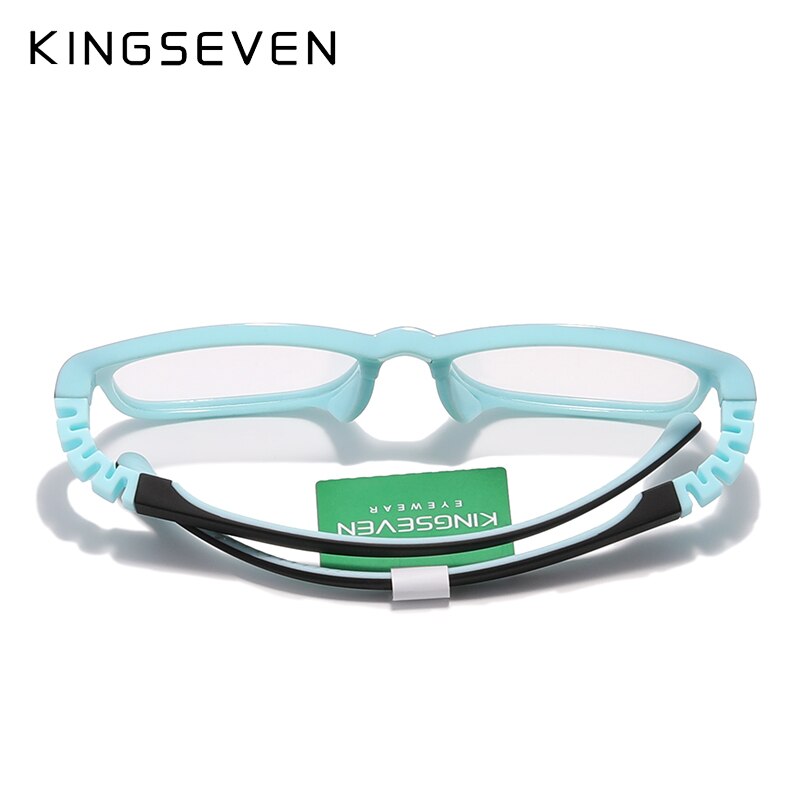 KINGSEVEN Children L Size 50mm Anti-blue  Glasses Square Blue Light Blocking Kids Boy Girls Computer Optical Frame UV400 Filter - KiwisLove