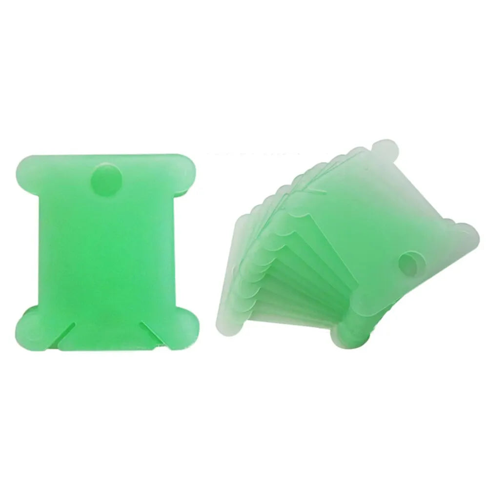 Plastic Floss Bobbins with Floss Bobbin Winder Cross-Stitch Card Thread Holder DIY Embroidery Floss Organizer Sewing Accessories