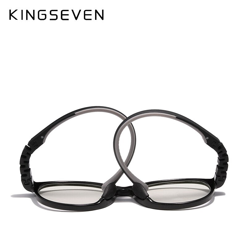 KINGSEVEN Children Optical Lenses Anti-blue Square Blue Light Blocking Glasses Kids TR90 Flexible Computer Gaming Clear Eyewear - KiwisLove