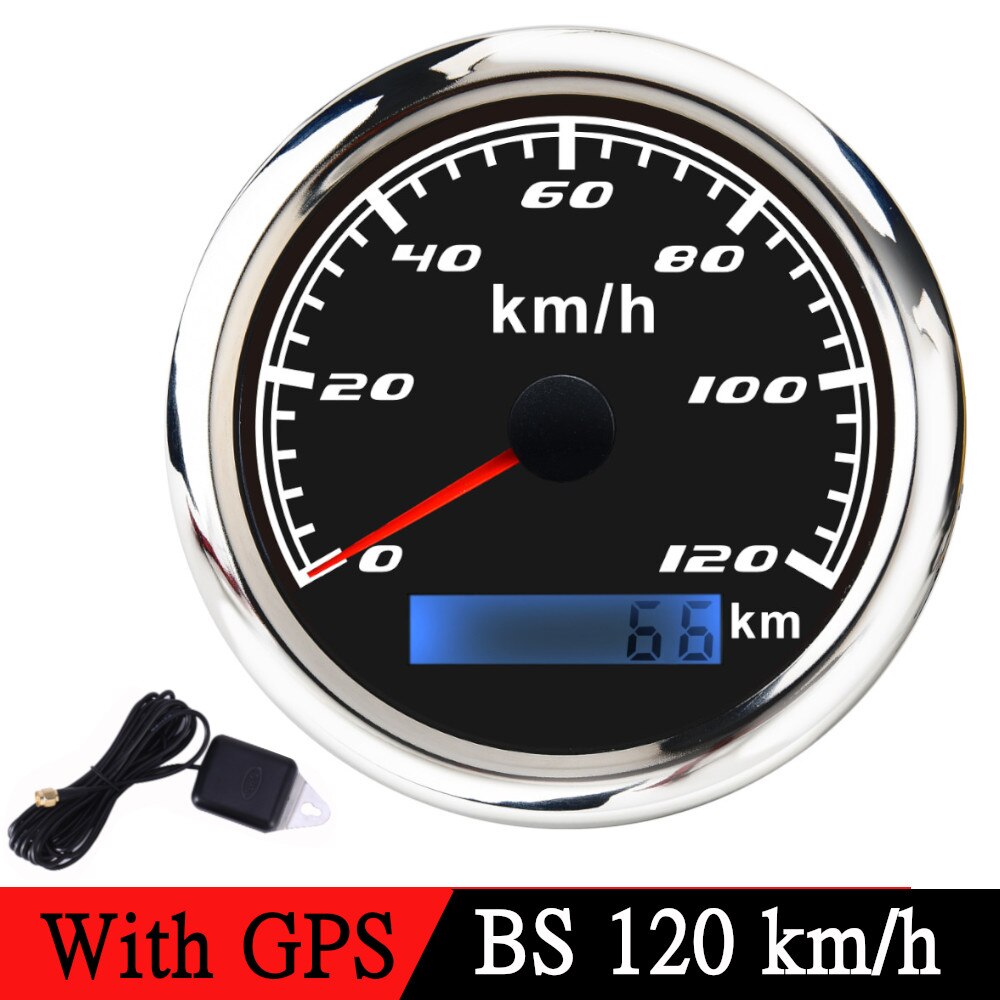85MM 0-300Km/H GPS Speedometer Gauge 7 Color LED Pointer Speed Odometer Meter For Car Truck Boat Motorcycle With GPS Sensor - KiwisLove
