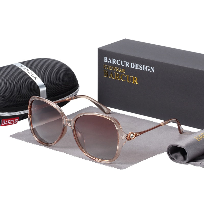 BARCUR Photochromic Sunglasses Women Polarized Round Sun Glasses Lady Eyewear UV400 - KiwisLove