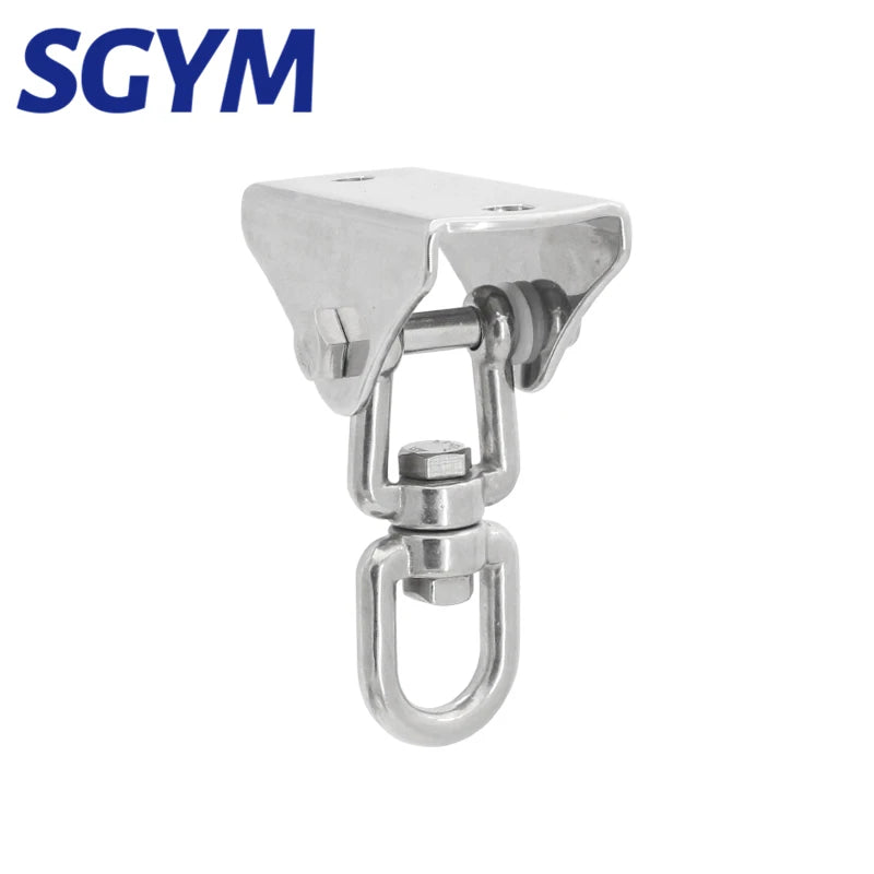 SGYM 1set 180°/360° Heavy Duty Swing Fixed Buckles Hook Hanger 304 Stainless Steel For Yoga Hammock Sandbag Lou