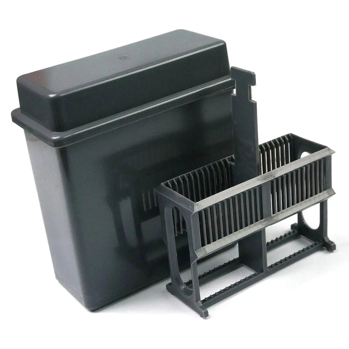 Gray PP Staining Rack Jar For 24 Slots Glass Slide Lab Apothecary Chemist - KiwisLove