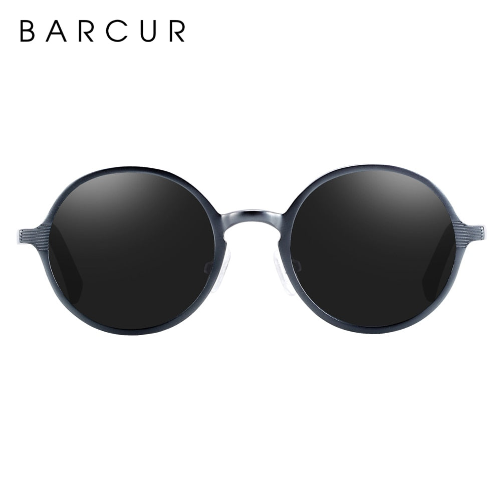 BARCUR Brand Light Weight Round Sunglasses Luxury Brand Men Glasses Retro Vintage Women Sun glasses - KiwisLove