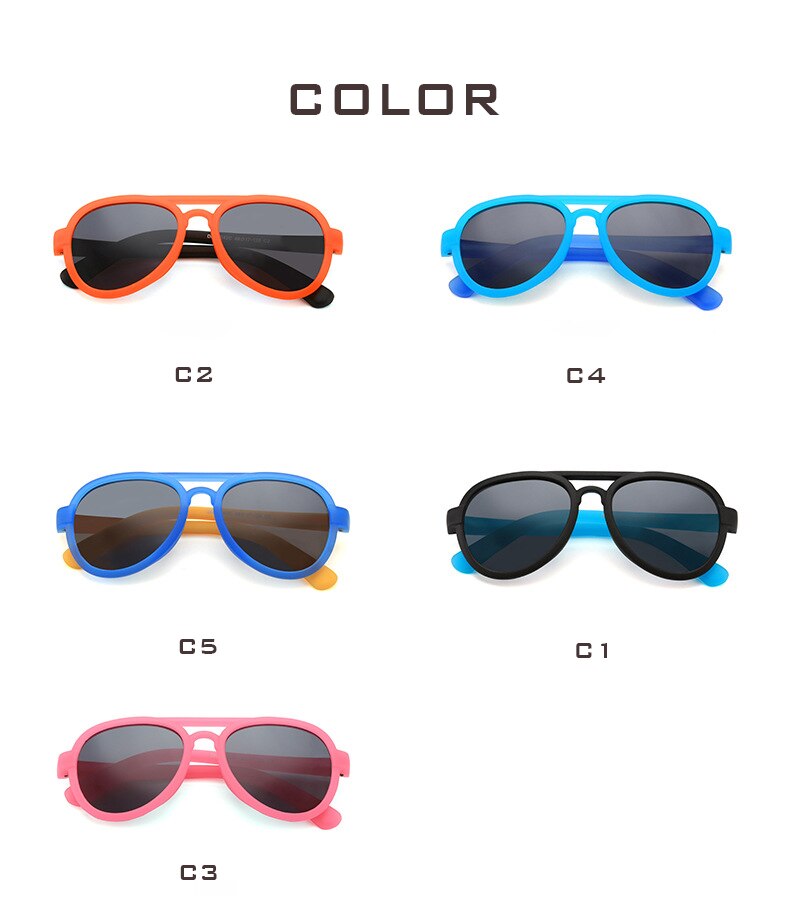 Baby Kids Sunglasses Polarized Fashion Sun Glasses Boy Girl Child Infant Sports Glasses TR90 UV400 Outdoor Eyewear 18042 - KiwisLove